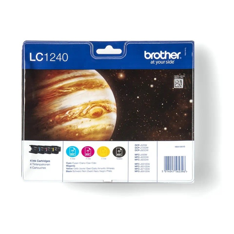 Brother LC-1240VALBP ink cartridge 4 pc(s) Original Black, Cyan, Magenta, Yellow